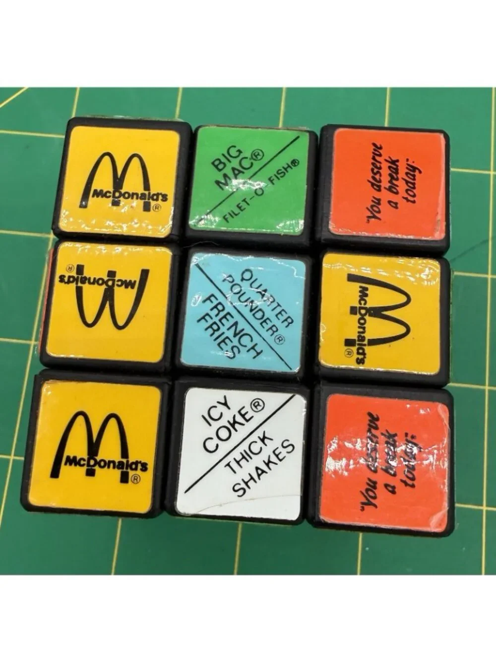 1980s Vintage McDonald's Rubiks Cube